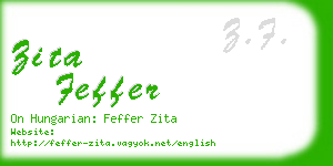 zita feffer business card